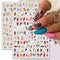 TailaiMei 12 Sheets Abstract Nail Art Stickers, Graffiti Fun Self-Adhesive Nail Decals, Minimalist Art Nail Decoration for Women