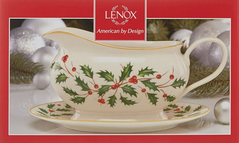 Lenox Holiday Gravy Boat and Stand