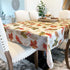 Elrene Home Fashions Swaying Leaves Allover Fabric Tablecloth for Thanksgiving/Fall/Harvest, 60 in x 84, Ivory