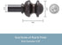 Kenney Kendall Standard Decorative Window Curtain Rod, 28-48", Antique Rust