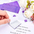 AHANDMAKER 4000pcs Glass Mirror Wall Sticker, 8.2 Feet Self-Adhesive Mosaic Tiles, Square Glass Mirrors Tiles with Adhesive Back for Home Living Room Bedroom Decoration, Purple 5x5mm