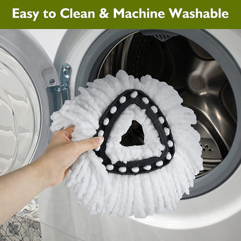 4 Pack EasyWring Spin Mop Refill - Mop Replacement Head,Microfiber Spin Mop Refills, Mop Easy Cleaning Floor Head Mop,Mops Head for Floor Cleaning