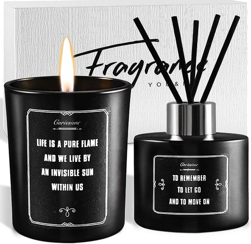 Birthday Gifts for Men Boyfriend Brother Dad Him, Scented Candle and Reed Diffuser Gift Set for Men, Relaxation Gifts for Him Husband Boyfriend, Housewarming Gift, Candles for Home Scented Mens Gifts