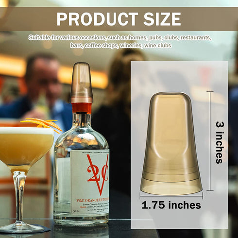 18 Pieces Pour Spout Covers Translucent Liquor Pourer Covers Universal Bottle Pour Dispenser Liquor Bottle Cap Covers Liquor Bottle Covers Bottle Cover Dust Caps for Home Kitchen Tools Supplies