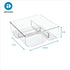 iDesign Plastic Kitchen Binz Food Container Lid Storage Organizer for Cabinet, Pantry, Countertop, 11.49" x 10.92" x 4.12", Clear