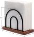 MBL Wooden Napkin Holder with Matte Black Metal Wire, for Kitchen Dining Restaurant Table Classic Home D©cor, Indoor & Outdoor Use, Brown Base