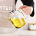 Glass Cooking Oil Dispenser 30oz - ZDZDZ Glass Cruet Vinegar Dispenser, Oil Bottle for Kitchen, BBQ, Making Salad, Cooking, Baking, Roasting, Grilling,Frying