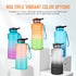 Gusgopo Large Half Gallon/64oz Motivational Water Bottle with Time Marker & Straw, Leakproof Tritan BPA Free Water Jug, Ensure You Drink Enough Water Daily for Fitness,Gym and Outdoor Sports