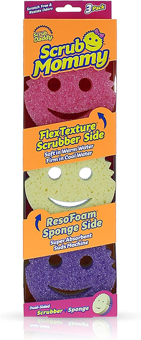 Scrub Daddy Scrub Mommy Dual-Sided Scrubber and Sponge - Scratch Free & Resists Odors - 3 Count 1 ea