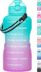 Water Bottles with Times to Drink, 1 Gallon/128oz BPA Free Leak-proof Water Bottle with Time Marker & Straw Perfect for Fitness Gym Camping Outdoor Sports, Water Jug