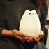 WoneNice Portable Cute Cat Silicone LED Night Lamp,USB Rechargeable Children Night Light with Warm White & 7-Color Breathing Modes, Touch Sensor Control, Christmas Gifts for Baby, Kids, Adults