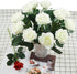 XDLBONNIE Artificial Silk Roses Long Stem Fake Rose Bulk with Stems Real Touch Flowers Bouquet for Wedding Home Party Arrangement Decoration Centerpieces Event Gift 10Pcs (White)