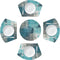 Modern Teal Turquoise Placemats for Round Table Set of 4 Grey Abstract Wedge Table Mats with Centerpiece Heat Resistant Washable Place mats for Indoor Outdoor Kitchen Dinning Table Decoration (5 Pcs)