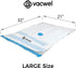 Vacwel Large Vacuum Storage Bags for Clothes, Ziplock Space Saver Compression Bags to Shrink Clothes, Cushions, Pillows for Safe Storage - Large Clothing Space Bag Size: 32 x 21 inch (Large 7-Pack)