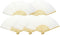 OHOM 10 Pcs White Hand Folding Fan Bamboo Frames for Home Decoration Handheld Folded Dance Fans for DIY Decoration, Wedding Party Props, 9.6 inch