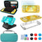 Accessories Kit for Nintendo Switch Lite - YOOWA Accessories Bundle with Carrying Case, Protective Cover case, 2-Pack Tempered Glass Screen Protector, Adjustable Play Stand, 6 Thumb Grips