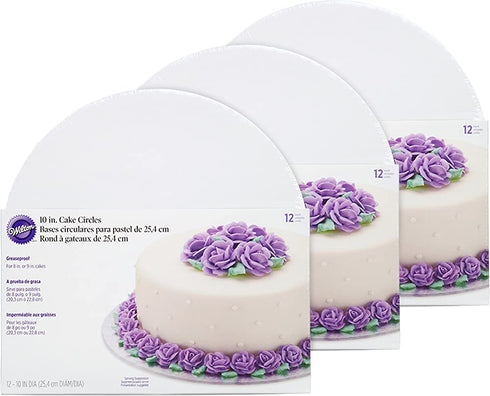 Wilton Cake Boards - 10-Inch White Cake Circles, Set of 36