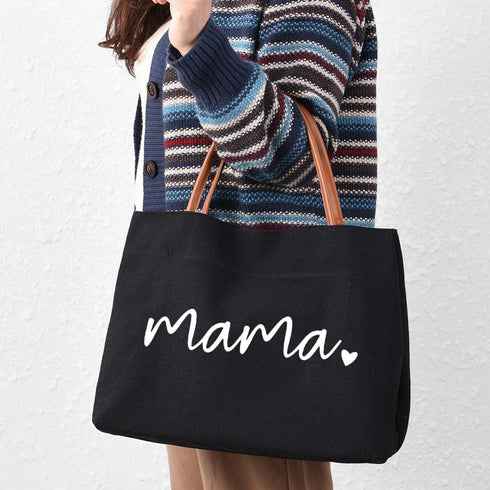 Kifasyo Mom Mama Bag Mother Gift Momlife Tote for Hospital, Shopping, Beach, Travel