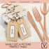 150 pcs Sturdy Rose Gold Silverware Set| Rose Gold Plastic Silverware for Black Tie Events, Wedding Receptions & Parties| Rose Gold Forks, Knives & Spoons| Disposable Rose Gold Cutlery With No Cleanup
