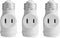 2 Outlet Light Socket to Plug Adapter, Electrical Screw in Light Bulb Socket Outlet Adapter, Lamp Holder, Dual Polarized E26 ETL, White (3PACK)