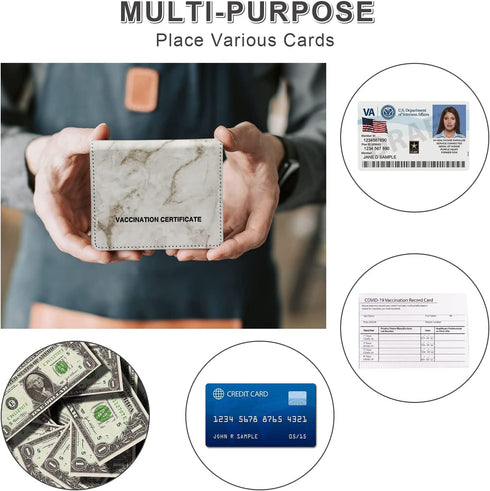 6 Pack Business Card Holder for Women or Men, Credit Card Holder, ID Card Holder, PU Leather Wallet Business Card Holders Name Card Holder Purse Card Case for Credit Card, Business Card, ID Card ,6 Colors (D)