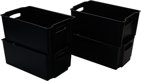 Yubine Pantry Stackable Organizer Bin, Plastic Freezer Storage Box, Set of 6