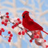 ANECO 6 Packs Artificial Cardinal Red Bird 5.5 Inch Christmas Clip-on Cardinal Christmas Tree Wreath Ornament Decorations