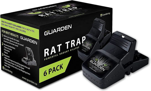 Rat Traps that Work (6 Pack) - Easy to Bait and Set, Reusable Best Rat Trap that Work Indoors and Out, Large Mouse Traps for House, Home, and Garden, Snap Trap Rat Traps Indoor Rat Trap Outdoor