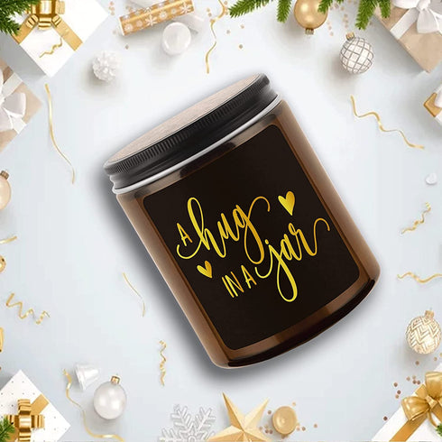 HUTYRT Lavender Scented Candles - Thinking of You Gifts for Women - A Hug in a Jar Candles - I Miss You Gifts,Get Well Gift for Her, Girlfriend, Boyfriend, Friends