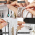J JACKCUBE DESIGN Wall Mounted Hanging Jewelry Organizer Necklace Holder with 28 Jewelry Hooks for Earrings and Bracelets and Rod- MK610A