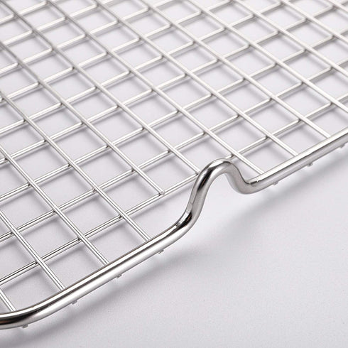 Tebery 4 Pack 304 Grade Stainless Steel Cooling Rack Set Various Size Baking Rack Grill Racks