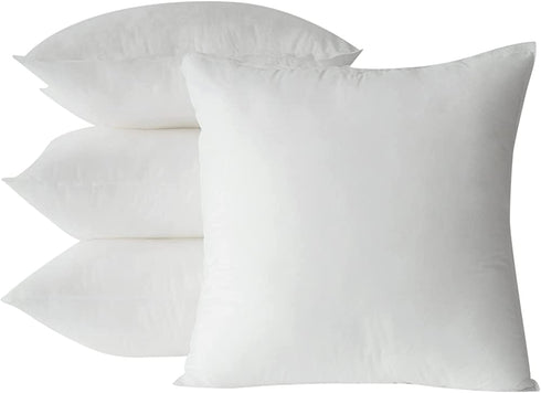 MIULEE Set of 4 Throw Pillow Inserts, Premium Hypoallergenic Throw Pillows Stuffer Decorative Square Sham Pillow Forms for Couch Sofa Bed 12 x 12 Inch