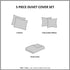 Intelligent Design Raina 5 Piece Metallic Printed Duvet Cover Set, Full/Queen, Blush/Gold