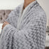 Silky Soft Grey Sherpa Throw Blanket, Flannel Chevron Micro Plush Fleece Throws for Couch Sofa TV Bed, Reversible, Comfy, Fuzzy, 50"x60"