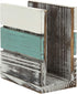 MyGift Rustic Napkin Holder Torched Wood Home Kitchen Napkin Dispenser Rack with Mixed Color Design