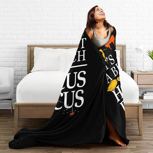 Blanket Fleece It's Just A Bunch of Hocus Pocus Size for Sofa or Bed Cover, Soft Plush, Luxurious Flannel, Suitable for All Seasons 50X40 inch