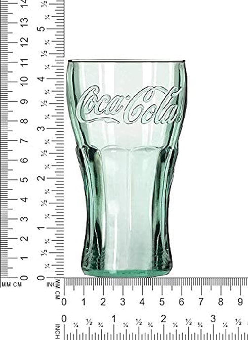 Libbey Green 6.25 Oz. Coca Cola Juice Glasses (4.5 inches tall) - Set of 4