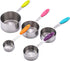 10 Piece Stainless Steel Measuring Cups and Spoons Set with Scrub Sponge Including 5 Piece Measuring Cups and 5 Piece Measuring Spoons, for Dry and Liquid Ingredients