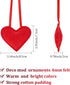 WILLBOND 30 Pieces Valentines Hanging Felt Heart Ornaments Red Felt Heart Christmas Ornaments for Wedding Valentine Party Decoration