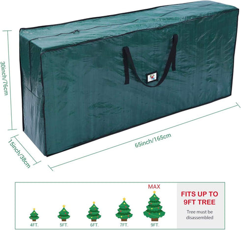 Christmas Tree Storage Bag, Ohuhu Christmas Tree Bag, Christmas Storage Containers, ID Tag Holder, Durable Waterproof Material Zippered with Carry Handles