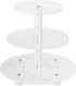 YestBuy 3 Tier Round Cupcake Stand with Base, Acrylic Cake Stand, Cupcake Tower Stand, Premium Cupcake Holder for 28 Cupcakes, Display for Pastry Wedding Birthday Party (4" Between 2 Layers)