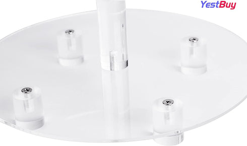 YestBuy 3 Tier Round Cupcake Stand with Base, Acrylic Cake Stand, Cupcake Tower Stand, Premium Cupcake Holder for 28 Cupcakes, Display for Pastry Wedding Birthday Party (4" Between 2 Layers)