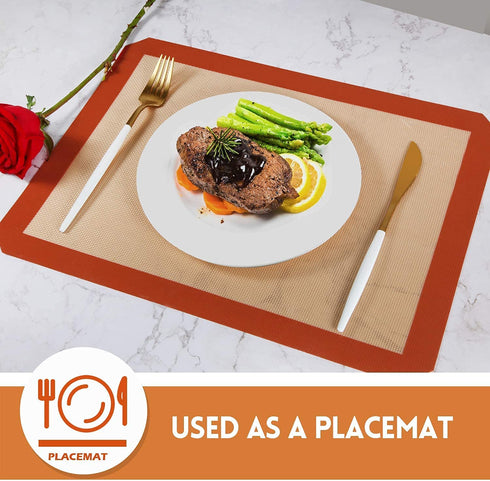 STATINT Non-Stick Silicone Baking Mat, Premium Food Safe - Pack of 4