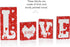 Ornativity Red Wooden Love Blocks - Valentine's Day Romantic Heart Wood Letters Block Decoration Sign with Hearts for Mantel Shelf Over Fireplace, Table Top, Home and Office