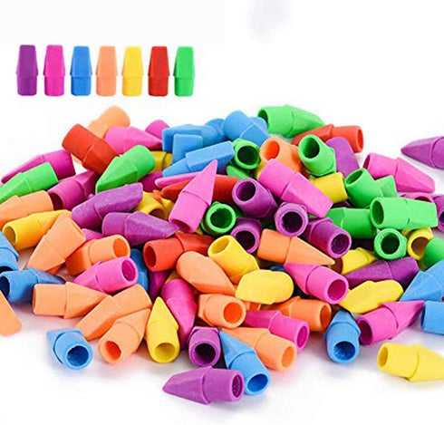 Sooez 120 Pack Pencil Erasers, Pencil Top Erasers Cap Erasers Eraser Tops Pencil Eraser Toppers Eraser Studying Supplies for Teachers Eraser Pencil Erasers, 7 Colors