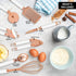 7 pieces Kitchen Gadget Set Copper Coated Stainless Steel Utensils, kitchen gadgets,utensil sets,Non-stic - Best Kitchen Cookware with Soft Touch White Handles (White)