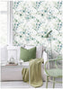 HaokHome 93042 Peel and Stick Wallpaper Green/White Eucalyptus Leaf Floral Wall Mural Home Nursery Boho Decor 17.7in x 9.8ft
