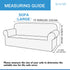 Luxurlife Super Stretch Sofa Covers Stylish Couch Covers for 3 Cushion Couch Upgraded Modern Sofa Slipcover for Dogs Pets Non Slip Furniture Protector with Elastic Bottom (Large, Gray)