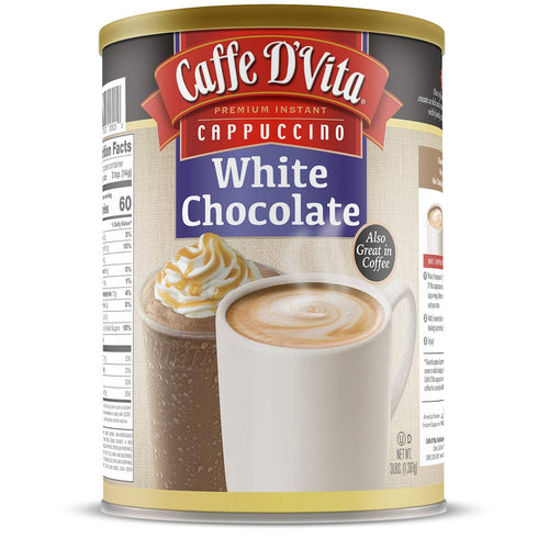 Caffe D'Vita White Chocolate Cappuccino 3 lb. can (48 oz.)