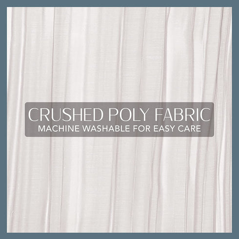 Elrene Home Fashions Jolie Crushed Semi-Sheer Window Curtain, Adjustable Tie-Top Single Panel, 52" x 95" (1 Panel), White
